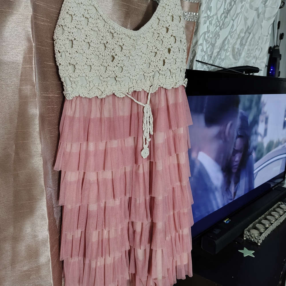 Pink and Cream Kids Dress